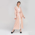 Hot selling Middle East premium polyester women dress sewed lace fashion abaya